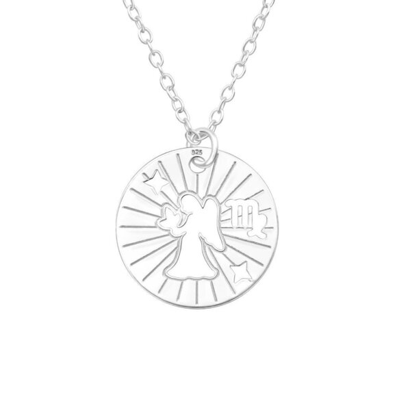 Sterling Silver Virgo Zodiac Necklace - Picture 1 of 7